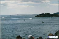 Class 1 Powerboat Racing Around Drake's Island In Plymouth Sound