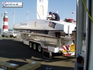 Maritimo being set up for Sunday's race