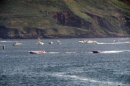 Class 1 Offshore Boats make their way back to land