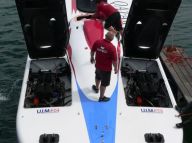 Bill Barry-Cotter getting ready for action in Maritimo Offshore Boat 11