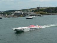 Maritimo being set up for Sunday's race
