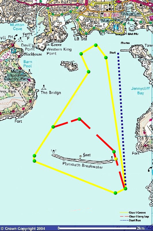 Full size map of the Class 1 race course.